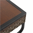 Patio Festival U-Leg Rattan Outdoor Side Table in Brown/Black