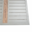 Patio Festival Thermal Transfer Metal Outdoor Dining Table in Gray & Brown