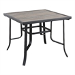Patio Festival Metal Outdoor Dining Table in Brown/Black Finish