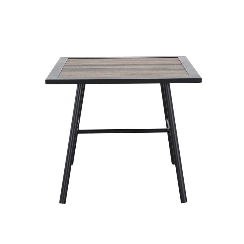 Patio Festival Metal Outdoor Side Table in Brown/Espresso Finish