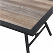 Patio Festival Metal Outdoor Side Table in Brown/Espresso Finish