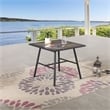 Patio Festival Metal Outdoor Side Table in Brown/Espresso Finish