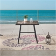 Patio Festival Metal Outdoor Side Table in Brown/Espresso Finish