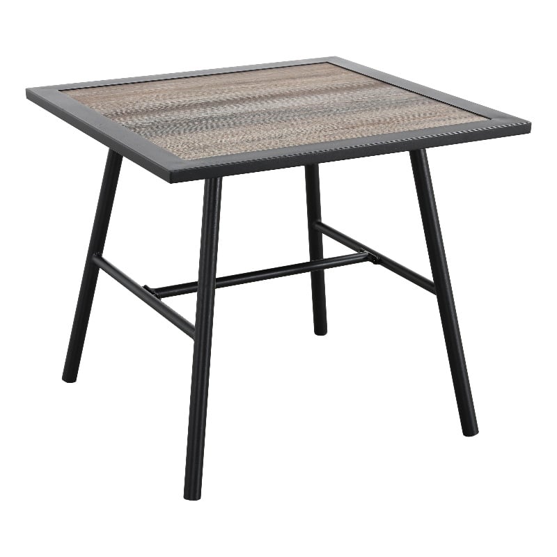 Patio Festival Metal Outdoor Side Table in Brown/Espresso Finish