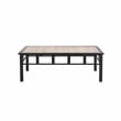 Patio Festival Metal Outdoor Coffee Table in Brown/Black Finish
