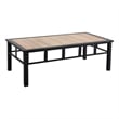 Patio Festival Metal Outdoor Coffee Table in Brown/Black Finish