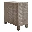 Patio Festival Wicker / Rattan Outdoor Side Table in Brown Finish