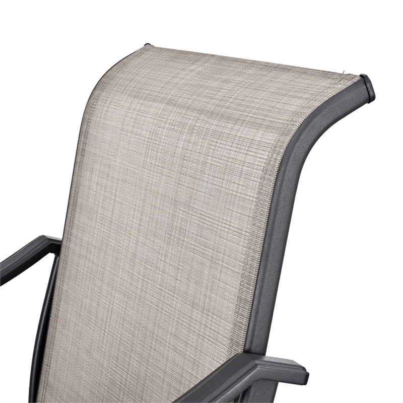 Patio Festival Metal 6-Piece Outdoor Dining Set in Black/Gray