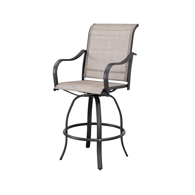 Patio Festival Metal 6-Piece Outdoor Dining Set in Black/Gray