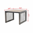 Patio Festival Outdoor Wicker / Rattan and Metal Side End Table in Gray