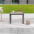 Patio Festival Outdoor Wicker / Rattan and Metal Side End Table in Gray