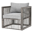 Patio Festival Traditional Wicker / Rattan Lounger Chair with Gray