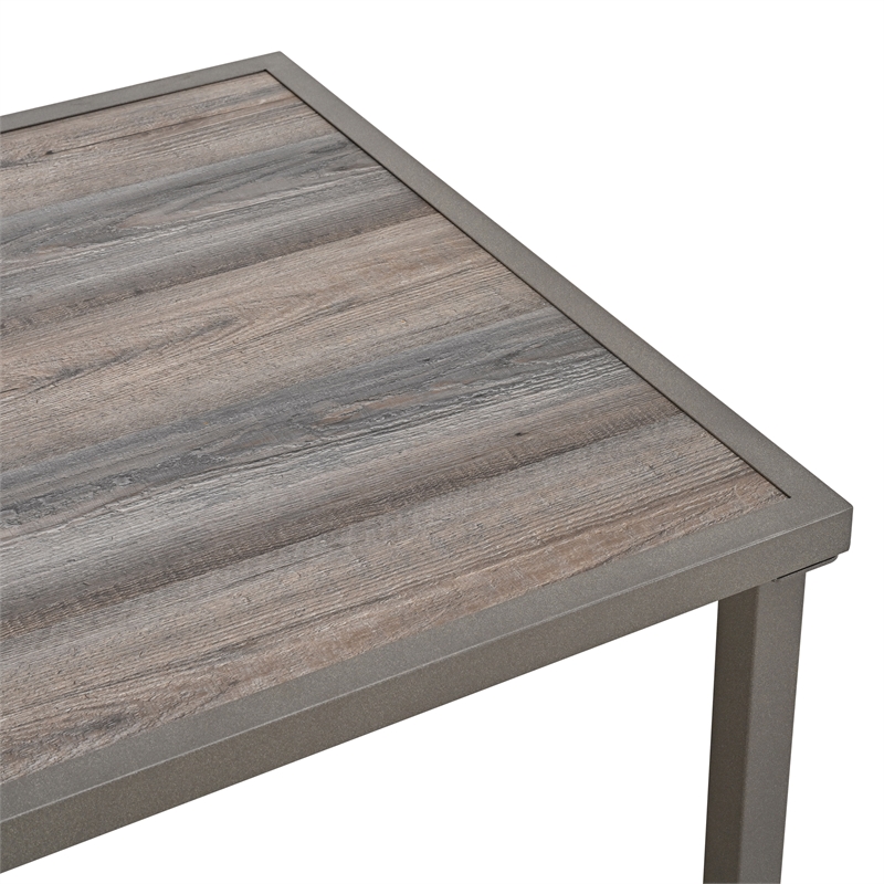 Patio Festival Square Gray Outdoor Metal Dining Table