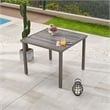 Patio Festival Square Gray Outdoor Metal Dining Table