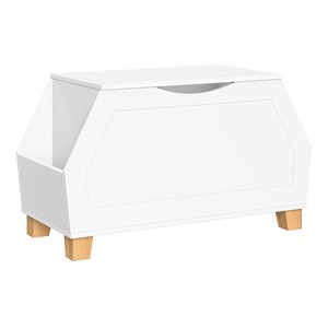 riverridge catch-all transitional wood kids toy box in white