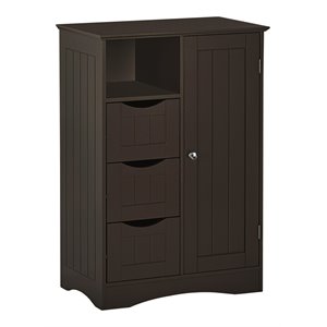 riverridge ashland wood floor cabinet with 1 door and 3 drawers in espresso