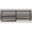 King's Rack 5-Tier Metal Boltless Storage Shelving in White/Wooden