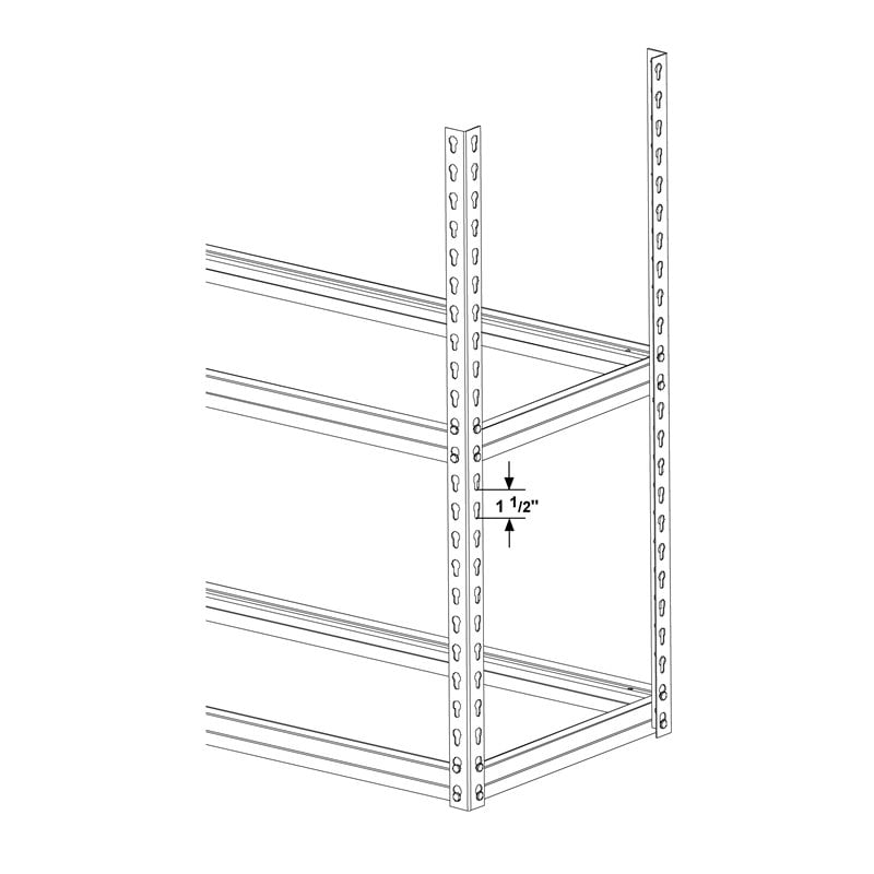 King's Rack 5-Tier Metal Boltless Storage Shelving in Wooden/Black
