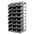 King's Rack 8-Tier Metal Organizer Shelving Rack with 24 Bins in Gray