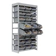 King's Rack 8-Tier Metal Organizer Shelving Rack with 24 Bins in Gray