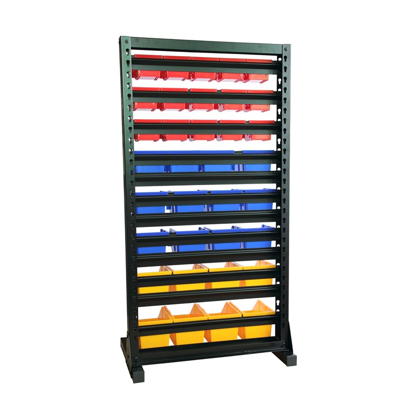 King's Rack 8-Tier Metal Organizer Shelving Rack with 35 Bins in Multi-Color
