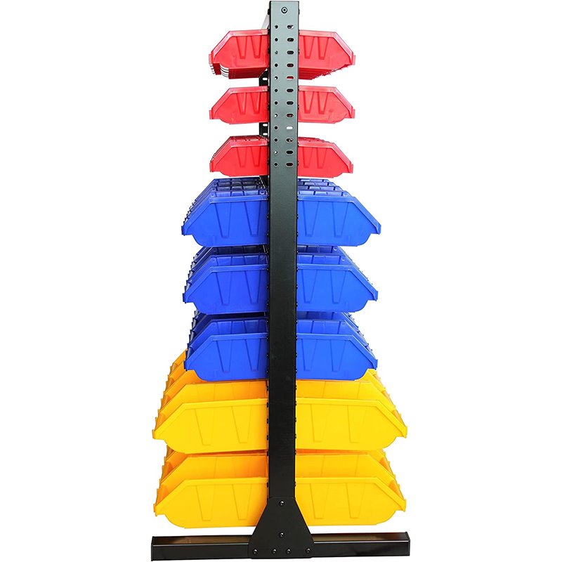 King's Rack 8-Tier Metal Organizer Shelving Rack with 70 Bins in Multi-Color