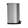 13 Gallon / 50 Liter Brushed Stainless Steel Silver Color Step-on Trash Can
