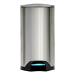 13 Gallon / 50 Liter Brushed Stainless Steel Silver Color Step-on Trash Can