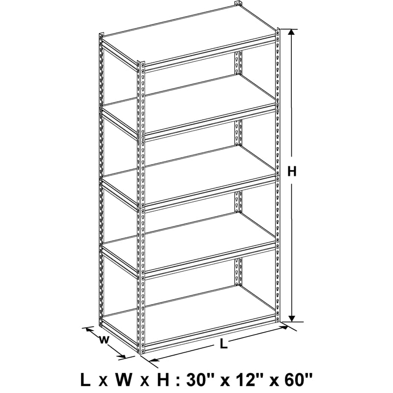 King's Rack 5-Tier Metal Boltless Storage Shelving in Pink/Wooden