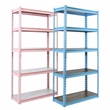 King's Rack 5-Tier Metal Boltless Storage Shelving in Blue & Wooden