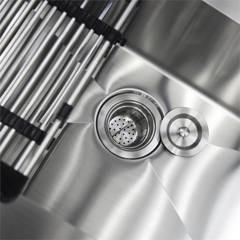 KBV 30 x 20 in. Farmhouse Apron-Front Single Bowl Stainless Steel Kitchen Sink