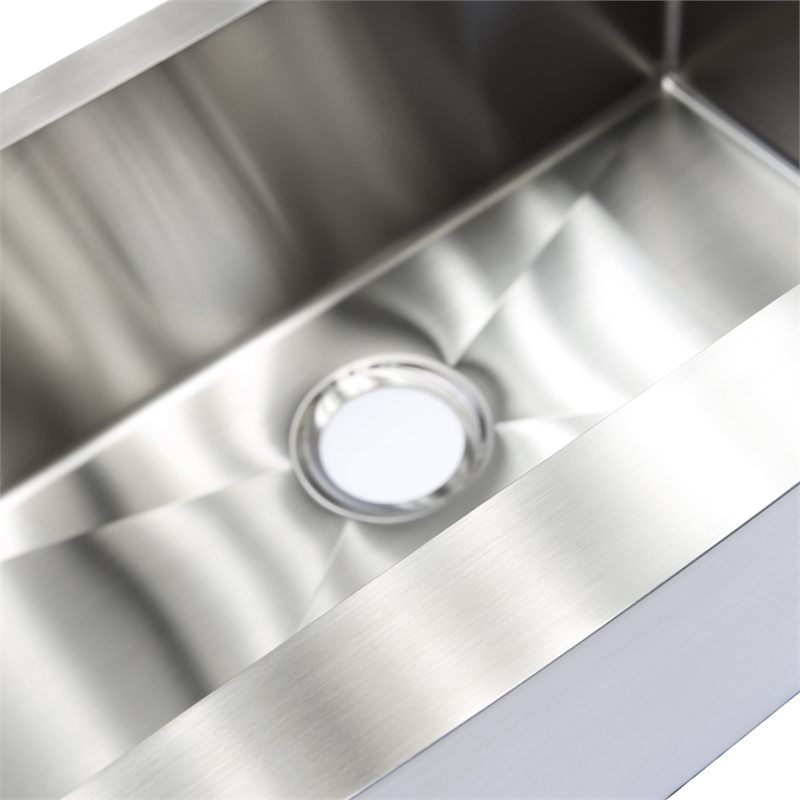 KBV 33 x 20 in. Farmhouse Apron-Front Single Bowl Stainless Steel Kitchen Sink