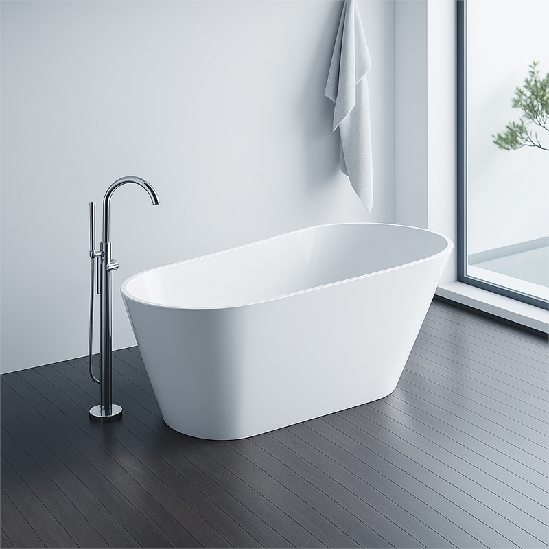 KBV 59'' x 31'' Freestanding Soaking Acrylic Bathtub GTBT0008