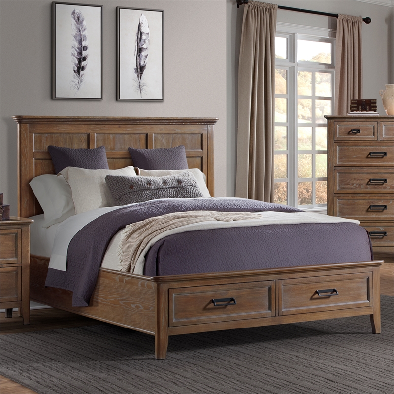 Intercon Furniture Alta Bedroom 2-Drawer Transitional Wood Nightstand in Brown