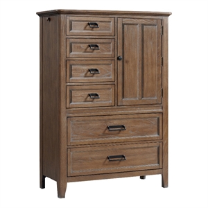 Intercon Furniture Alta Bedroom 6-Drawer Wood Gentleman Chest in Brown
