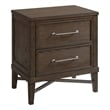 Intercon Furniture Preston Bedroom 2-Drawer Wood and Metal Nightstand in Oak