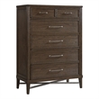 Intercon Furniture Preston Bedroom 5-Drawer Transitional Wood/Metal Chest in Oak