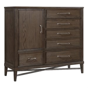 Intercon Furniture Preston Bedroom 6-Drawer Wood Gentleman's Chest in Oak