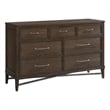 Intercon Furniture Preston Bedroom 7-Drawer Transitional Wood Dresser in Oak