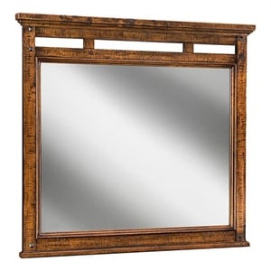 Intercon Furniture Wolf Creek Bedroom Wood Landscape Mirror in Brown