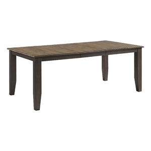 Intercon Furniture Beacon Transitional Wood Dining Table in Black/Walnut