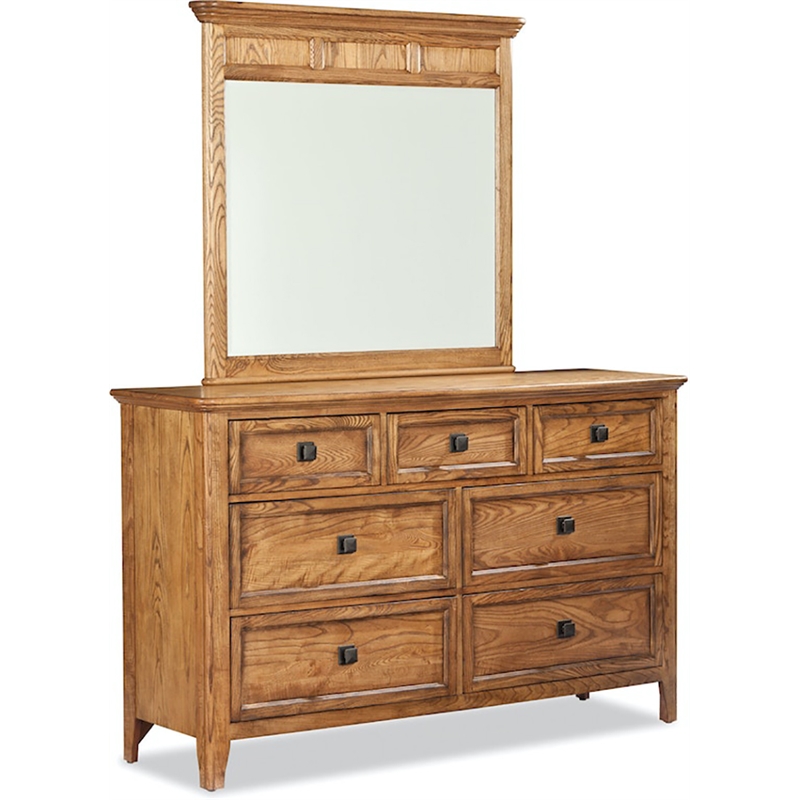 Intercon Furniture Alta Bedroom Transitional Wood Landscape Mirror in Ash