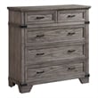 Intercon Furniture Forge Bedroom 5-Drawer Wood Media Chest in Steel Gray