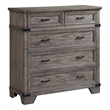 Intercon Furniture Forge Bedroom 5-Drawer Wood Media Chest in Steel Gray