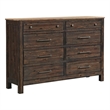 Intercon Furniture Transitions Bedroom 8-Drawer Wood Dresser in Driftwood