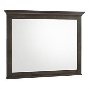 Intercon Furniture Hawthorne Bedroom Wood Landscape Mirror in Charcoal
