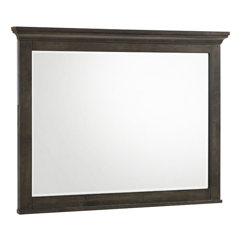 Intercon Furniture Hawthorne Bedroom Wood Landscape Mirror in Charcoal