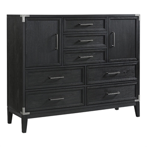 Intercon Furniture Laguna Bedroom 7-Drawer Wood Master Chest in Black