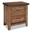 Intercon Furniture Taos Bedroom 2-Drawer Wood Nightstand in Brown
