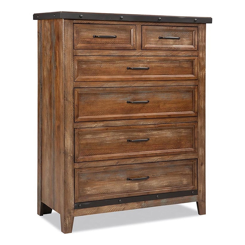 Intercon Furniture Taos Bedroom 6-Drawer Wood Standard Chest in Brown